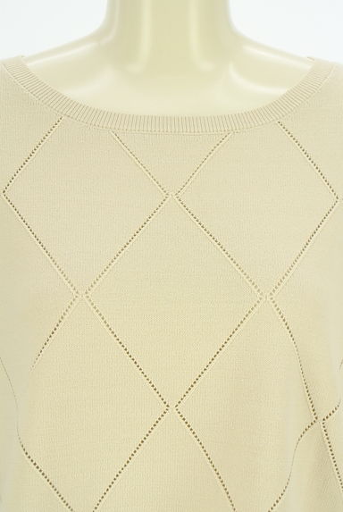 PROPORTION BODY DRESSING（プロポーションボディドレッシング）の古着「透かし編みひし形半そでニットトップス（ニット）」大画像４へ