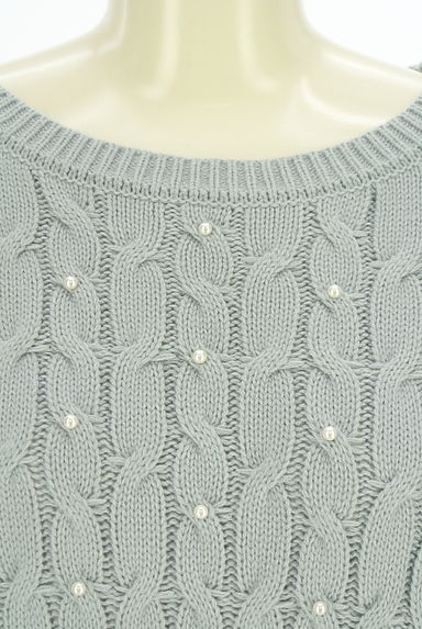 PROPORTION BODY DRESSING（プロポーションボディドレッシング）の古着「パール付きケーブル編みニットトップス（ニット）」大画像４へ
