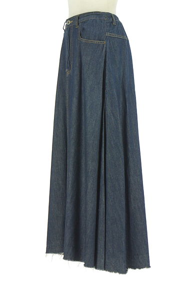 Samansa Mos2（サマンサモスモス）の古着「Samansa Mos2 blue ロングフレアスカート（ロングスカート・マキシスカート）」大画像３へ