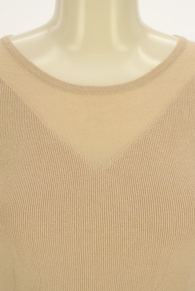 KarL Park Lane（カールパークレーン）の古着「シアーニット切替8分袖ニットトップス（ニット）」大画像４へ