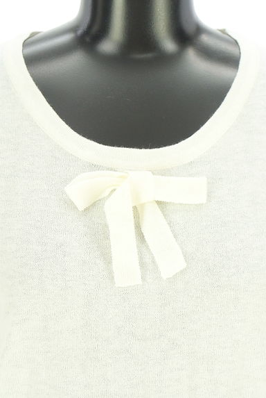 KarL Park Lane（カールパークレーン）の古着「リボン付き半袖ニットトップス（ニット）」大画像４へ