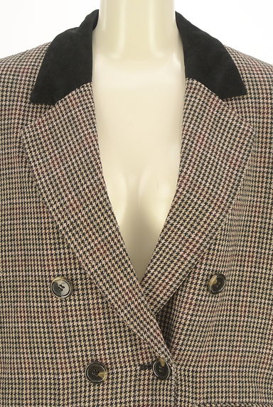 Eimee Law（エイミーロウ）の古着「後ろフリル千鳥格子柄テーラードジャケット（ジャケット）」大画像４へ