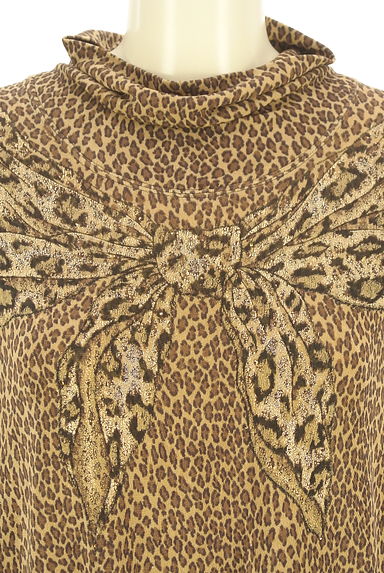 伊太利屋（イタリヤ）の古着「オフハイネックヒョウ柄カットソー（カットソー・プルオーバー）」大画像４へ