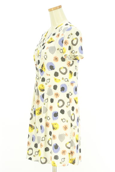 HIROKO KOSHINO（ヒロココシノ）の古着「総柄ドレープワンピース（ワンピース・チュニック）」大画像３へ