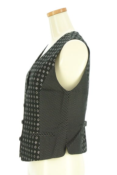 クリックで大画像表示 HIROKO KOSHINO(ヒロココシノ)の古着「和風水玉模様ベスト(ベスト・ジレ)」大画像3へ