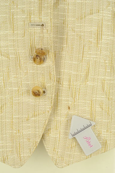 クリックで大画像表示 CHRISTIAN AUJARD(クリスチャンオジャール)の古着「葉っぱ柄織ベスト(ベスト・ジレ)」大画像5へ