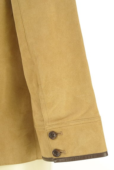 クリックで大画像表示 CHRISTIAN AUJARD(クリスチャンオジャール)の古着「フェイクレザーパイピングシャツジャケット(ジャケット)」大画像5へ