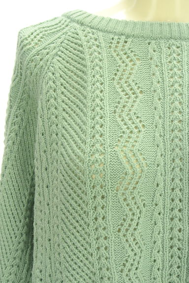 クリックで大画像表示 Samansa Mos2(サマンサモスモス)の古着「前後2WAY透かし編みニットトップス(ニット)」大画像4へ