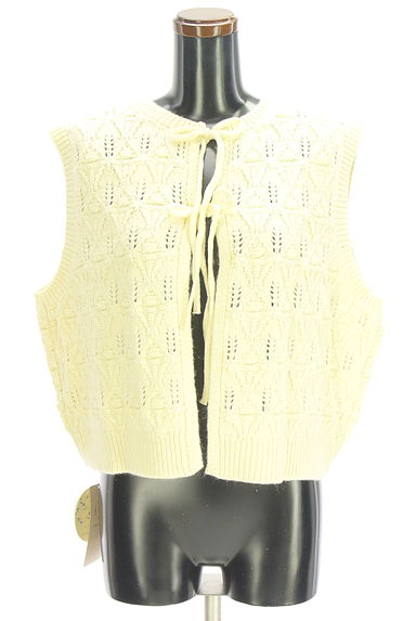 クリックで大画像表示 Samansa Mos2(サマンサモスモス)の古着「ゆべしコラボ前後着ニットベスト(ベスト・ジレ)」大画像4へ