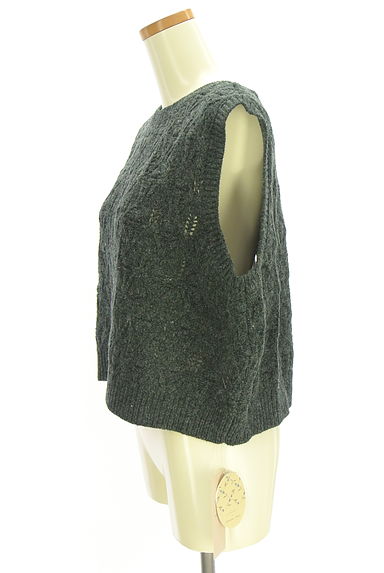 Samansa Mos2（サマンサモスモス）の古着「前後2WAY透かし編みニットベスト（ベスト・ジレ）」大画像３へ