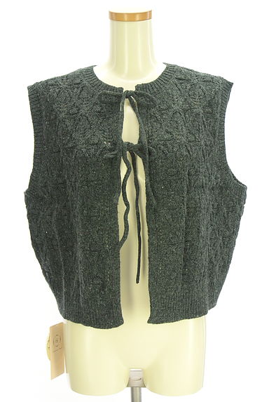 Samansa Mos2（サマンサモスモス）の古着「前後2WAY透かし編みニットベスト（ベスト・ジレ）」大画像４へ