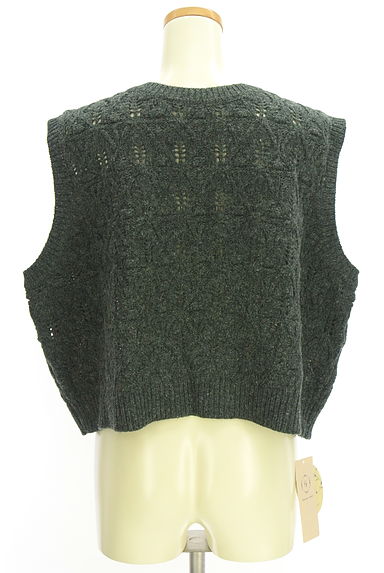 Samansa Mos2（サマンサモスモス）の古着「前後2WAY透かし編みニットベスト（ベスト・ジレ）」大画像５へ