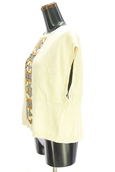 Samansa Mos2（サマンサモスモス）の古着「フロントかぎ針編みニットベスト（ベスト・ジレ）」大画像３へ