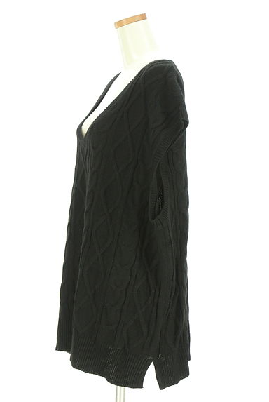 Samansa Mos2（サマンサモスモス）の古着「オーバーサイズケーブルニットベスト（ベスト・ジレ）」大画像３へ