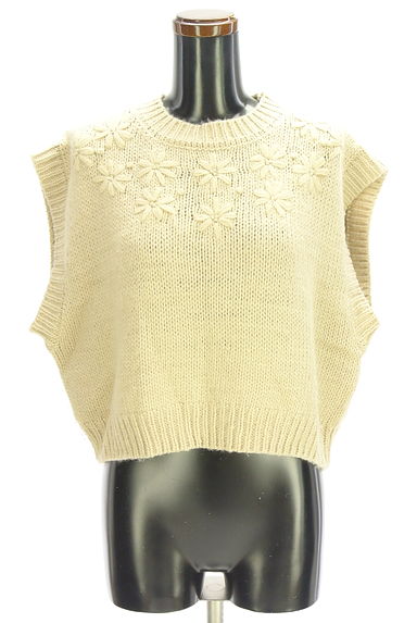 Samansa Mos2（サマンサモスモス）の古着「花刺しゅうニットベスト（ベスト・ジレ）」大画像１へ