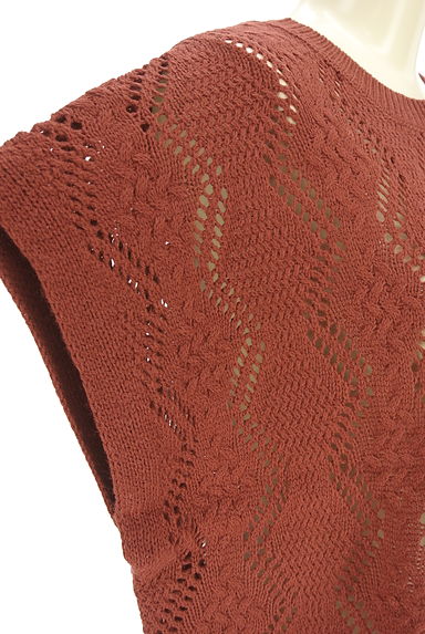 クリックで大画像表示 Samansa Mos2(サマンサモスモス)の古着「前後2WAY透かし編みニットベスト(ベスト・ジレ)」大画像5へ