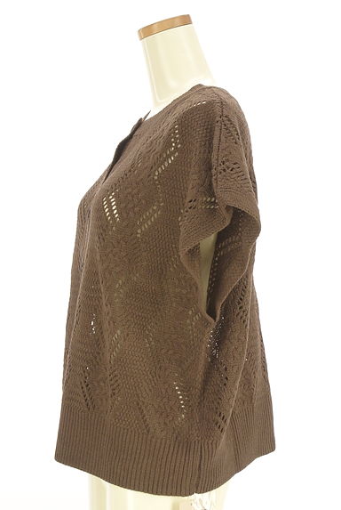 Samansa Mos2（サマンサモスモス）の古着「前後着透かし編みニットベスト（ベスト・ジレ）」大画像３へ