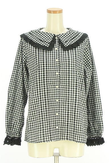 Samansa Mos2（サマンサモスモス）の古着「綿麻バテンレースチェックブラウス（ブラウス）」大画像１へ