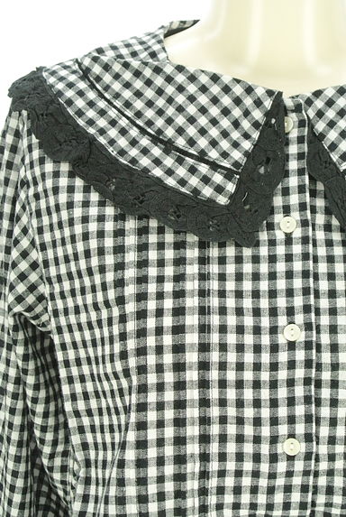 Samansa Mos2（サマンサモスモス）の古着「綿麻バテンレースチェックブラウス（ブラウス）」大画像４へ
