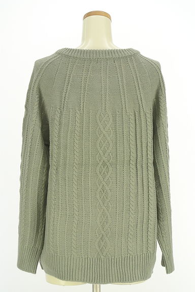 Samansa Mos2（サマンサモスモス）の古着「ケーブル編みラグランニットカーデ（カーディガン・ボレロ）」大画像２へ