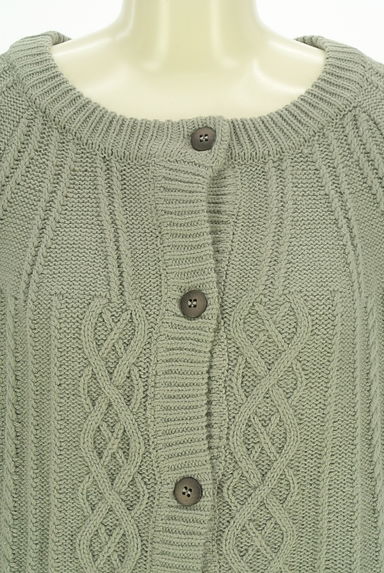 Samansa Mos2（サマンサモスモス）の古着「ケーブル編みラグランニットカーデ（カーディガン・ボレロ）」大画像４へ