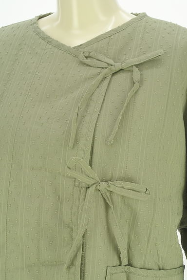 Samansa Mos2（サマンサモスモス）の古着「ehka sopo リボン付き中綿入りジャケット（ジャケット）」大画像４へ