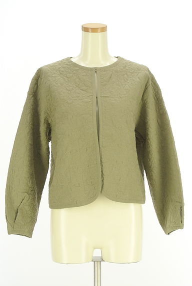 クリックで大画像表示 Samansa Mos2(サマンサモスモス)の古着「花柄ステッチキルトジャケット(ジャケット)」大画像1へ