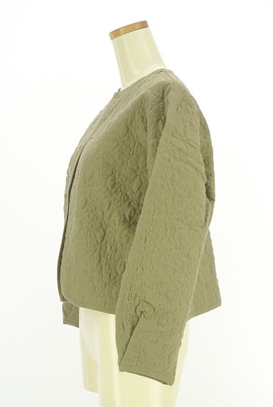 クリックで大画像表示 Samansa Mos2(サマンサモスモス)の古着「花柄ステッチキルトジャケット(ジャケット)」大画像3へ