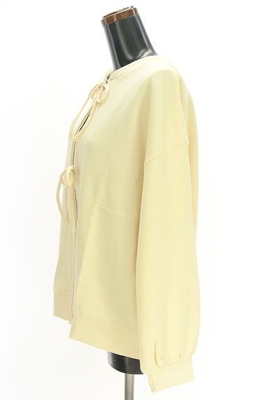 Samansa Mos2（サマンサモスモス）の古着「ehka sopo 前後2WAYリボン付きスウェットトップス（カーディガン・ボレロ）」大画像３へ