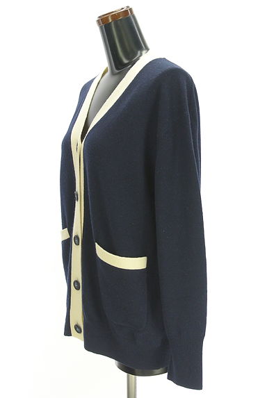 Plage（プラージュ）の古着「カシミヤ混バイカラーニットカーデ（カーディガン・ボレロ）」大画像３へ