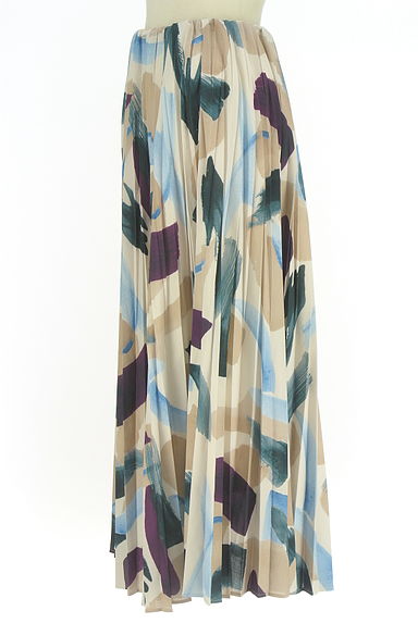 クリックで大画像表示 LAUTREAMONT(ロートレアモン)の古着「プリントプリーツロングスカート(ロングスカート・マキシスカート)」大画像3へ