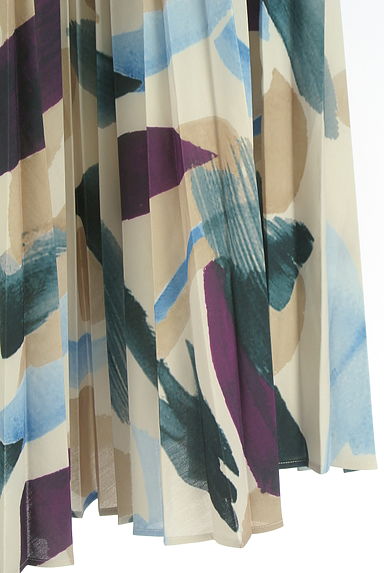 クリックで大画像表示 LAUTREAMONT(ロートレアモン)の古着「プリントプリーツロングスカート(ロングスカート・マキシスカート)」大画像5へ