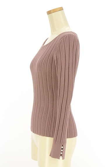 PROPORTION BODY DRESSING（プロポーションボディドレッシング）の古着「ラウンドネックリブニットトップス（ニット）」大画像３へ