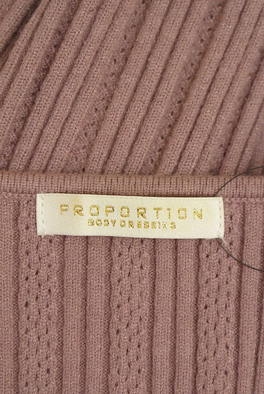 PROPORTION BODY DRESSING（プロポーションボディドレッシング）の古着「ラウンドネックリブニットトップス（ニット）」大画像６へ
