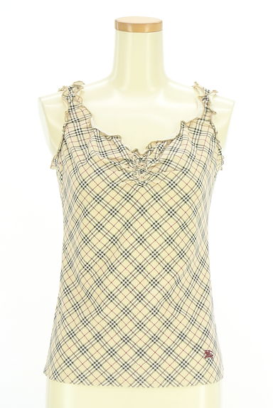 BURBERRY BLUE LABEL（バーバリーブルーレーベル）の古着「メロウフリルチェック柄タンクトップ（カットソー・プルオーバー）」大画像１へ