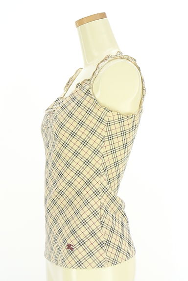 BURBERRY BLUE LABEL（バーバリーブルーレーベル）の古着「メロウフリルチェック柄タンクトップ（カットソー・プルオーバー）」大画像３へ