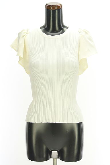 PROPORTION BODY DRESSING（プロポーションボディドレッシング）の古着「肩フリルリブニット（ニット）」大画像１へ