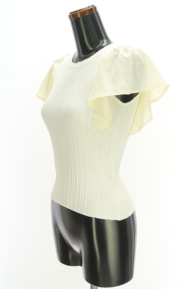 PROPORTION BODY DRESSING（プロポーションボディドレッシング）の古着「肩フリルリブニット（ニット）」大画像３へ