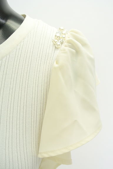 PROPORTION BODY DRESSING（プロポーションボディドレッシング）の古着「肩フリルリブニット（ニット）」大画像４へ