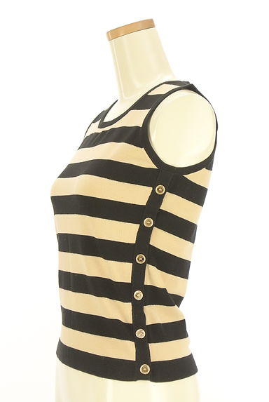 QUEENS COURT（クイーンズコート）の古着「ボーダー柄ノースリニットトップス（ニット）」大画像３へ