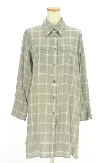 クリックで大画像表示 la.f...(ラエフ)の古着「チェック柄膝上シャツワンピース(ワンピース・チュニック)」大画像1へ