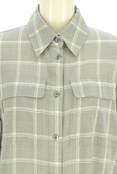 クリックで大画像表示 la.f...(ラエフ)の古着「チェック柄膝上シャツワンピース(ワンピース・チュニック)」大画像4へ