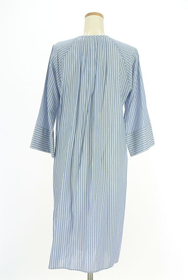 la.f...（ラエフ）の古着「ストライプラグランロングシャツワンピ（ワンピース・チュニック）」大画像２へ