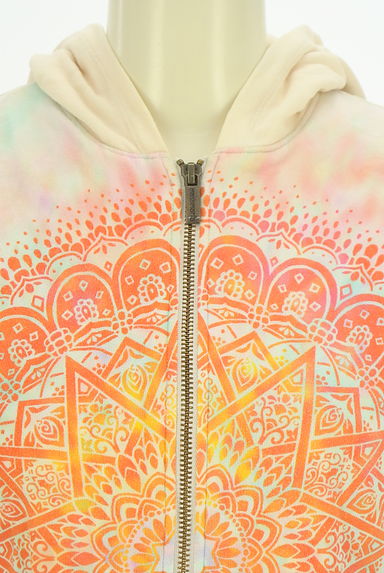 mash mania（マッシュマニア）の古着「エスニックプリントタイダイ柄ジップアップスウェットパーカー（スウェット・パーカー）」大画像４へ