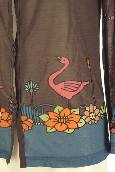 クリックで大画像表示 mash mania(マッシュマニア)の古着「エキゾチックプリントカーディガン(カーディガン・ボレロ)」大画像4へ