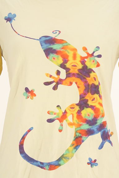 mash mania（マッシュマニア）の古着「トカゲタイダイプリント7分袖ラグランTシャツ（Ｔシャツ）」大画像４へ