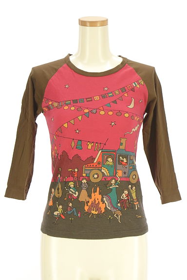 クリックで大画像表示 mash mania(マッシュマニア)の古着「7分袖ラグランプリントTシャツ(Tシャツ)」大画像1へ