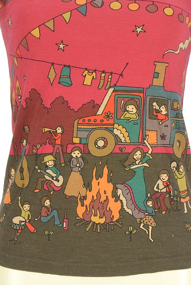 クリックで大画像表示 mash mania(マッシュマニア)の古着「7分袖ラグランプリントTシャツ(Tシャツ)」大画像4へ