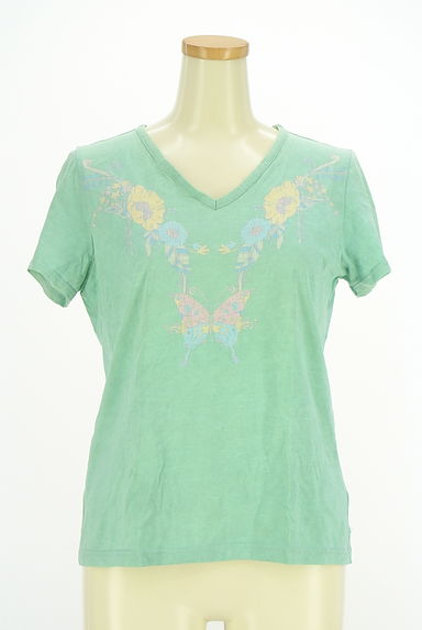 クリックで大画像表示 mash mania(マッシュマニア)の古着「半そでVネックTシャツ(Tシャツ)」大画像1へ