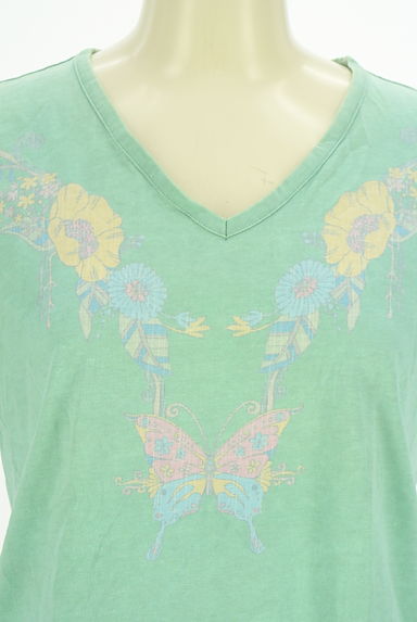 クリックで大画像表示 mash mania(マッシュマニア)の古着「半そでVネックTシャツ(Tシャツ)」大画像4へ